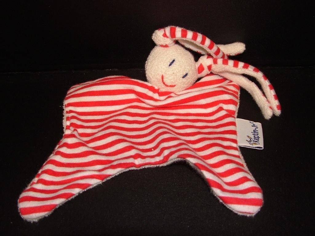 KEPTIN JR POPJE KNUFFELDOEK ZACHTE BADSTOF WIT MET, Ophalen of Verzenden, Zo goed als nieuw, Overige typen