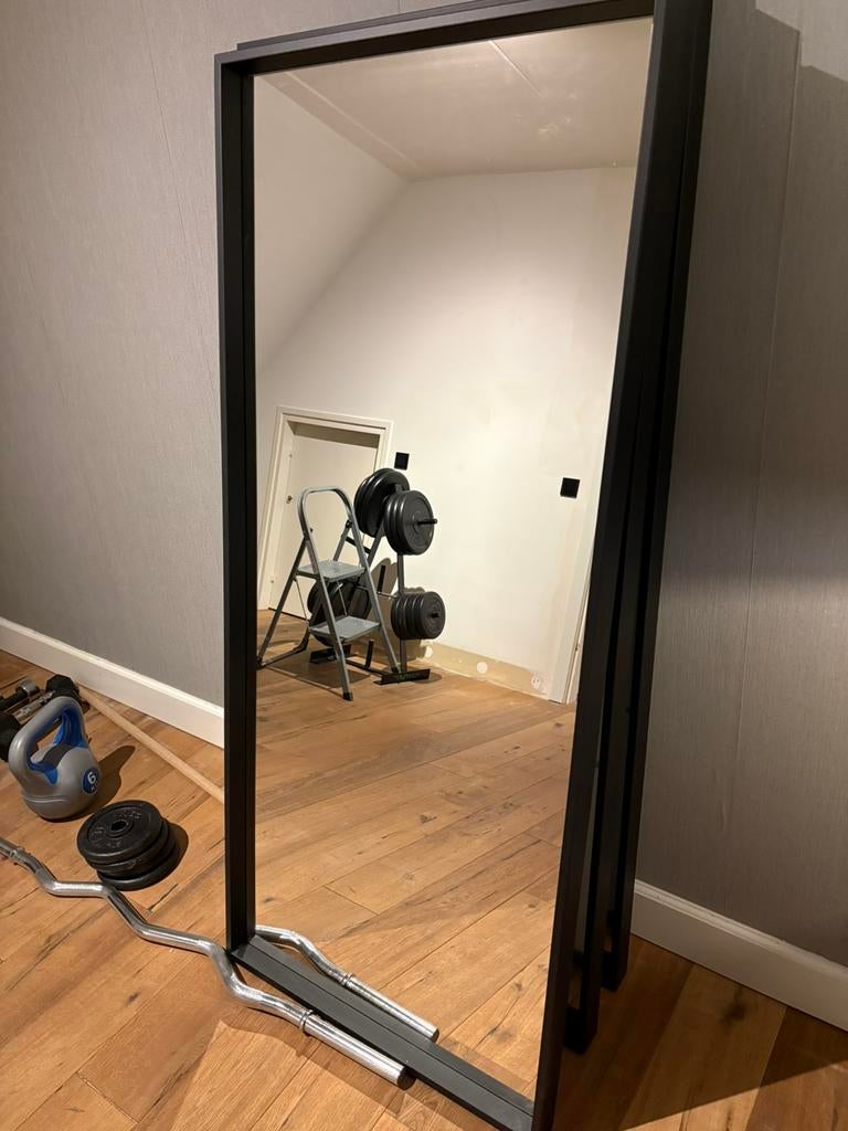 Ikea spiegel nissedal zwart 150 x 65 cm, Ophalen, Minder dan 50 cm, Zo goed als nieuw, Minder dan 100 cm