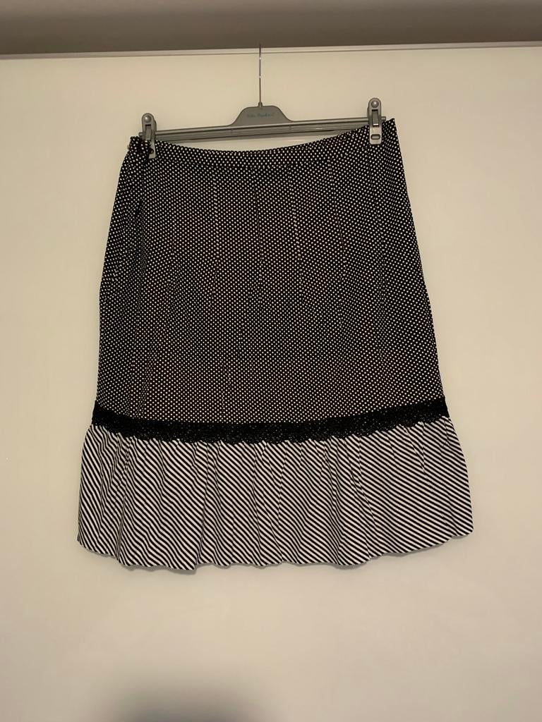 Open end zwart wit rok maat 50, Kleding | Dames, Ophalen of Verzenden, Nieuw, Zwart, Rok