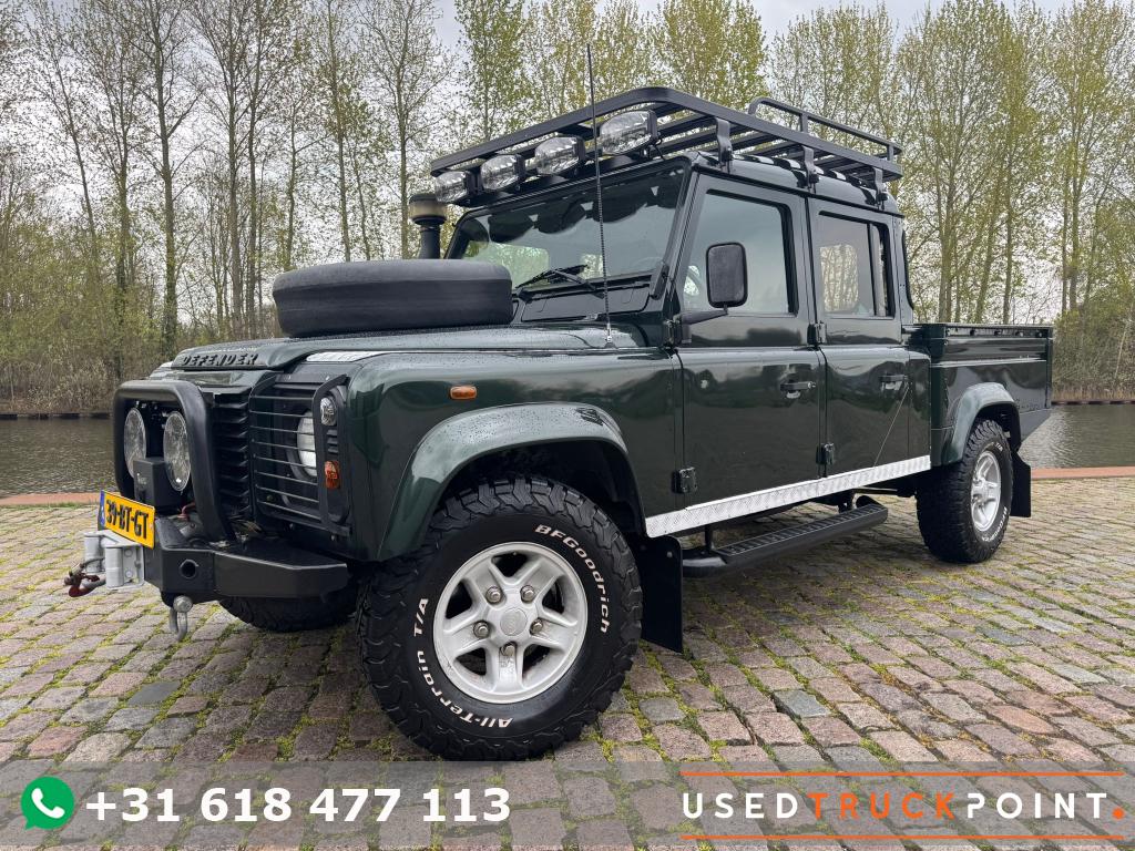 Land RoverDEFENDER 130 TD5 / Airco / Dubbele Cabine / Grijs, Auto's, Bluetooth, Gebruikt, Overige kleuren, 2495 cc