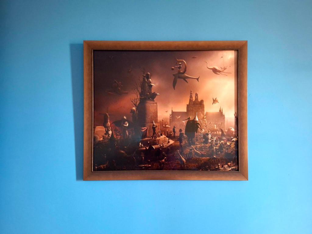 Surrealistische fotomontage geïnspireerd op Jheronimus Bosch, Antiek en Kunst, Kunst | Schilderijen | Modern, Ophalen of Verzenden