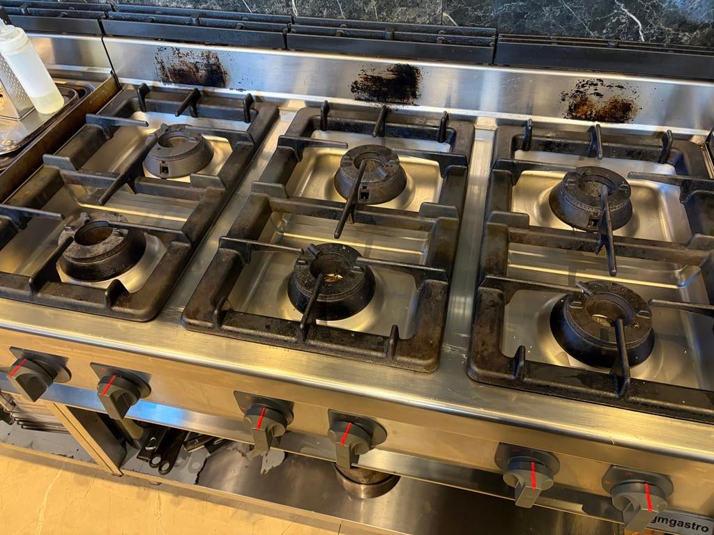 GGM GASTRO gasfornuis - Perfect werkend!, Witgoed en Apparatuur, Fornuizen, Ophalen, Gebruikt