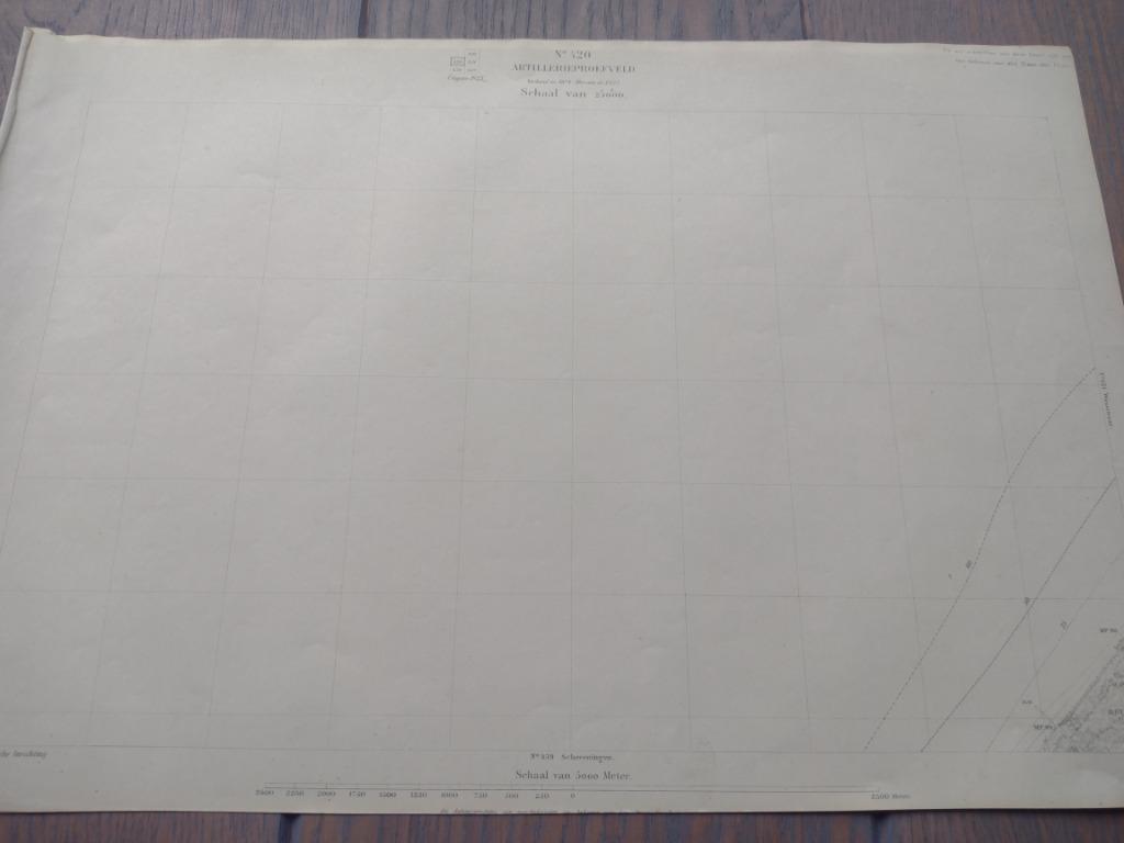 420 Artillerie Proefveld Oostduinen Ruigenhoek Plattegrond, Antiek en Kunst, Ophalen of Verzenden