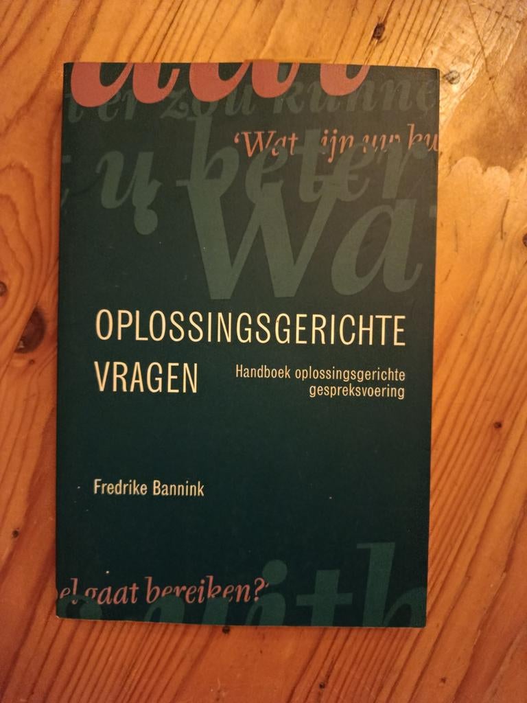 Oplossingsgerichte Vragen - Handboek Fredrike Bannink, Boeken, Ophalen of Verzenden