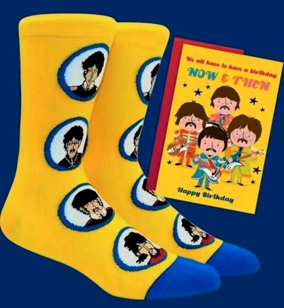 THE BEATLES SOKKEN  + VERJAARDAGS KAART THE BEATLES, Ophalen of Verzenden, Nieuw