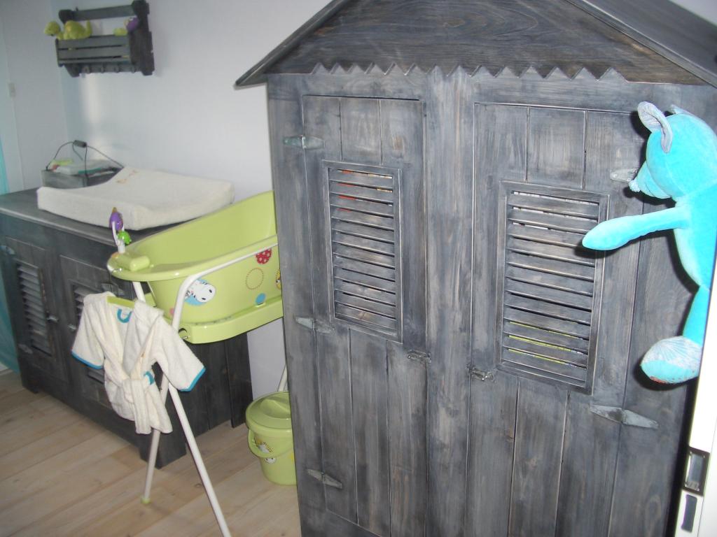 Kinderkledingkast Kids Factory Greywash, Kinderen en Baby's, Ophalen, Kast, 50 tot 70 cm, 105 cm of meer