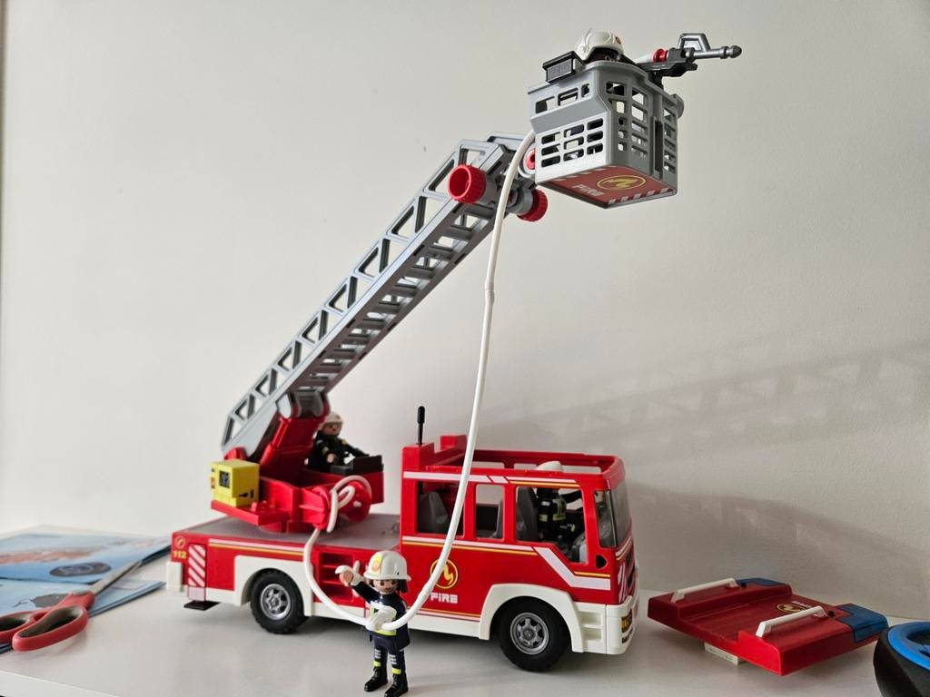 Playmobil Brandweer Hoogwerker met RC Afstandsbediening, Ophalen, Gebruikt, Complete set