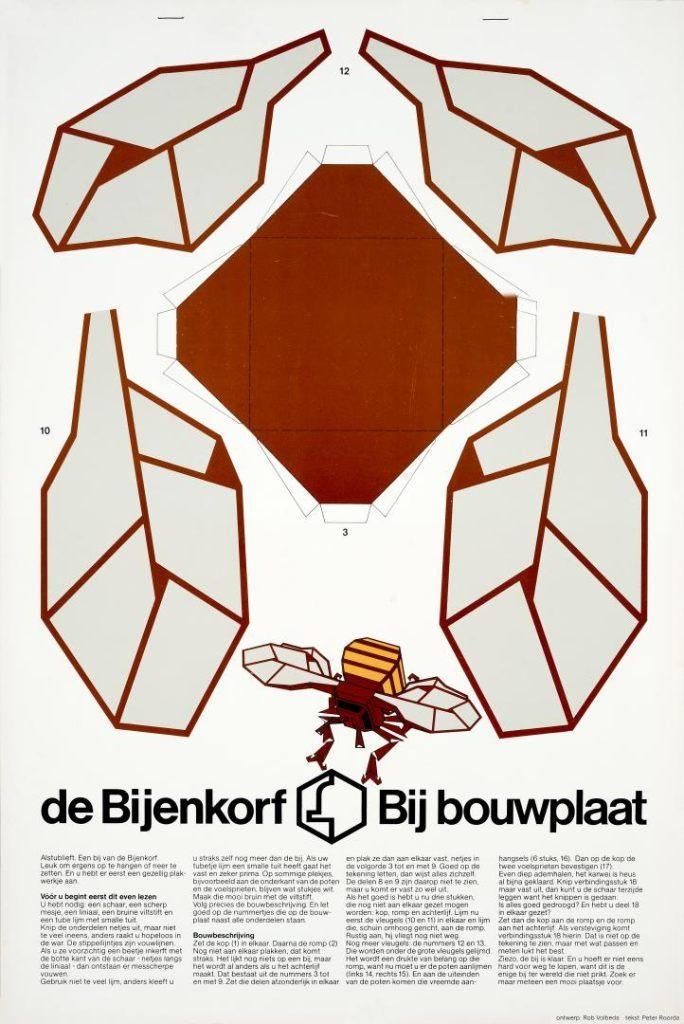 Bouwplaat BIJ / De Bijenkorf 1978, Ophalen of Verzenden, Nieuw, 1:32 tot 1:50
