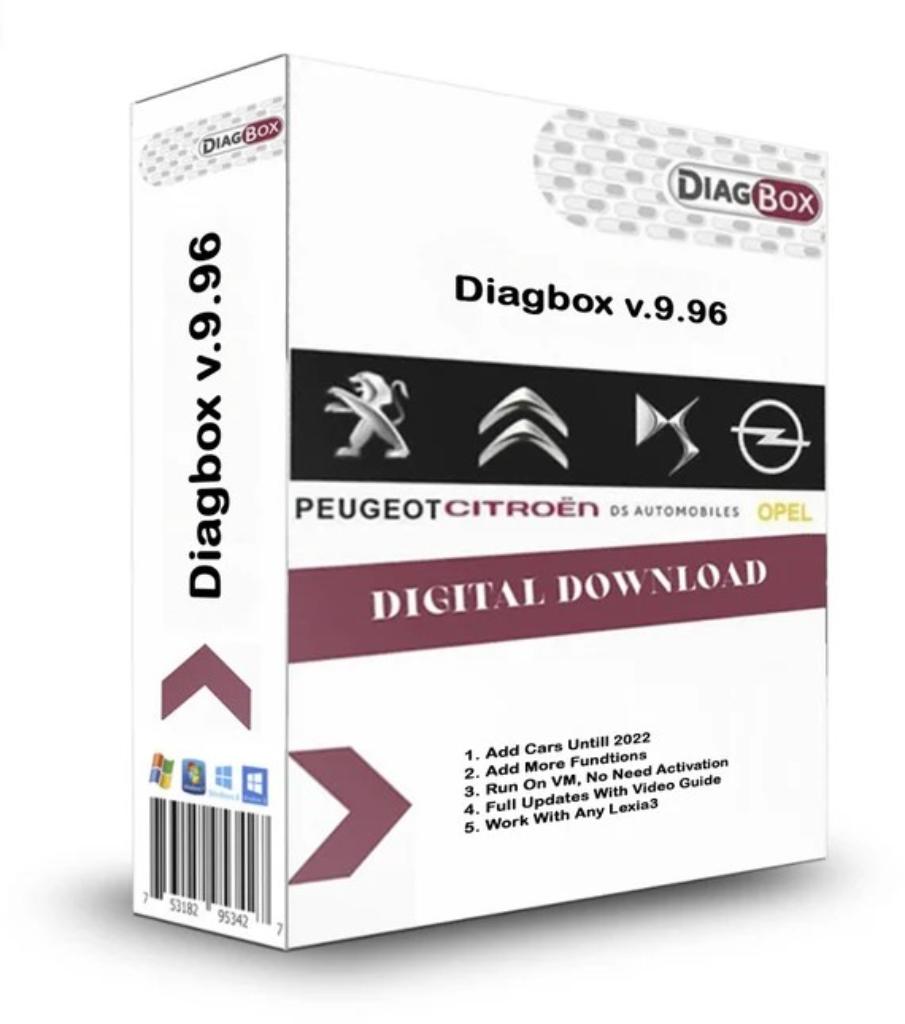 DIAGBOX 9.68 / 9.91 / 9.96 2030 voor LEXIA 3 | DOWNLOAD LINK, Ophalen of Verzenden