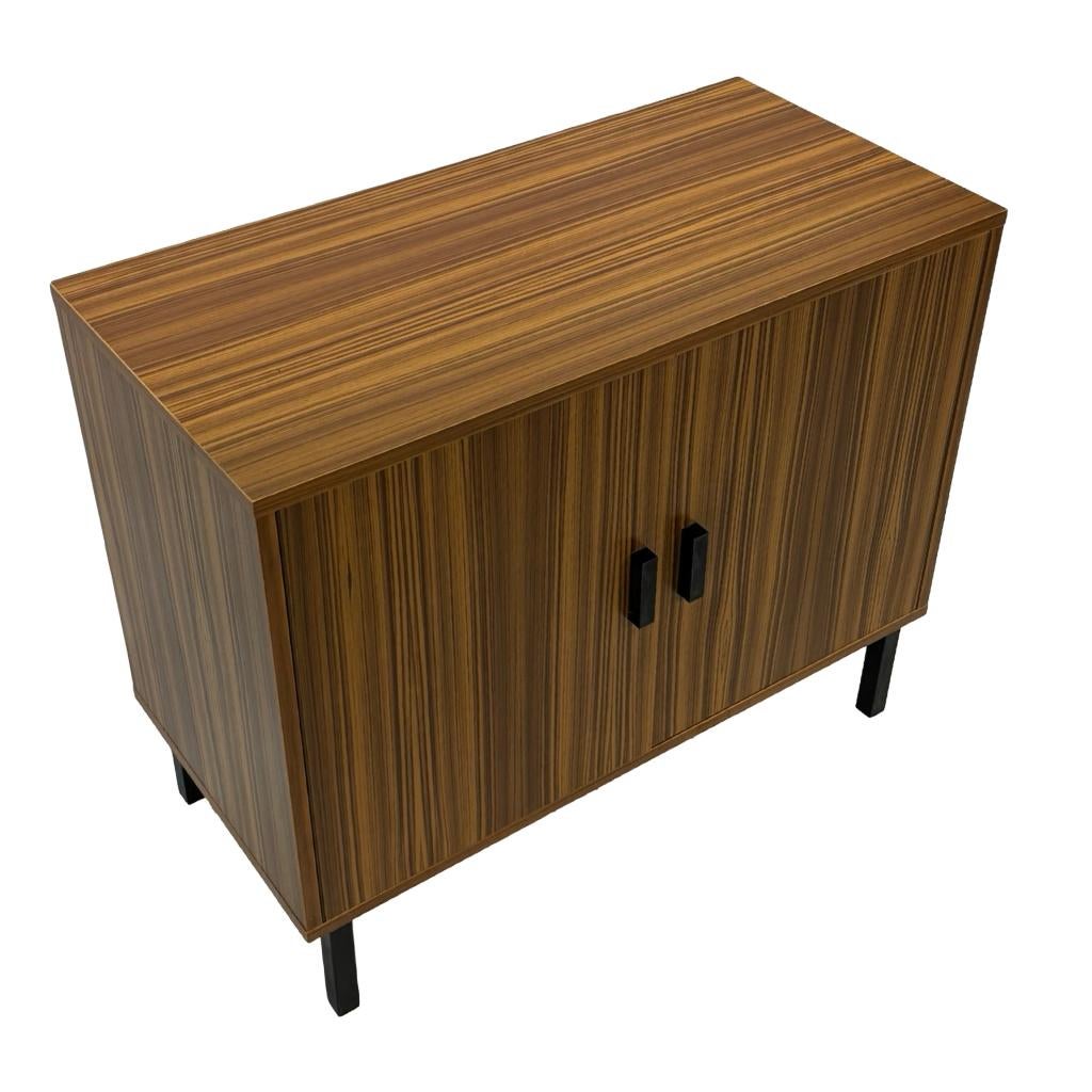 Vintage Kastje Compact Plak Fineer Jaren 70 design, Met plank(en), Gebruikt, Vintage, 50 tot 100 cm