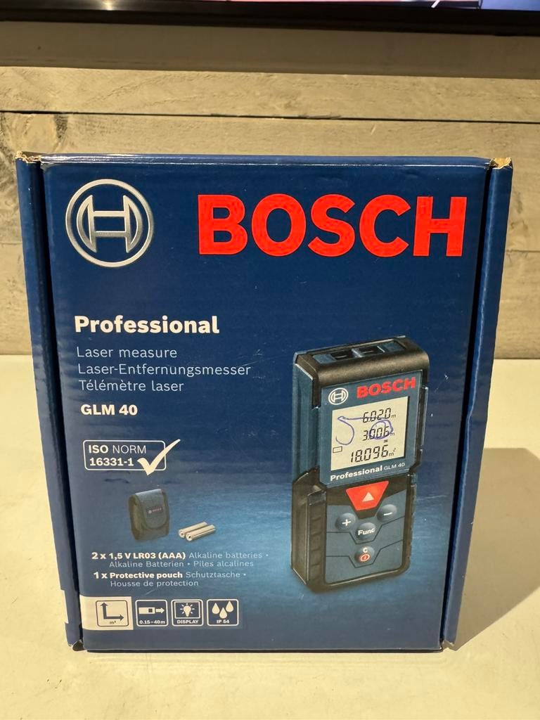 BOSCH Professional Laserafstandsmeter GLM 40, Ophalen of Verzenden, Zo goed als nieuw, Nvt, Nvt