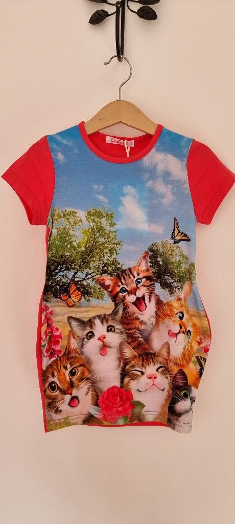 Poes poezen jurk maat 98 104 NIEUW !, Ophalen of Verzenden, Nieuw, Meisje, Jurk of Rok