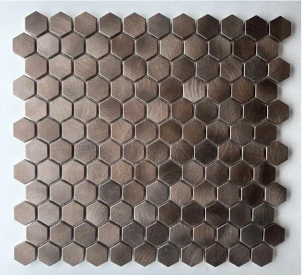 Reflections Hexagon Bronze | Mozaiek, Doe-het-zelf en Verbouw, Tegels, Nieuw, Wandtegels, Keramiek, 20 tot 40 cm, 20 tot 40 cm
