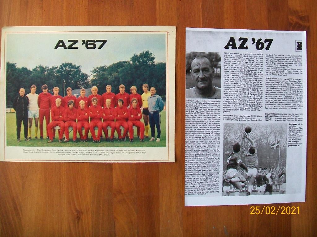 1-0 Poster AZ 67 + info ( seizoen 1970-1971), Verzamelen, Verzenden, Zo goed als nieuw, AZ, Poster, Plaatje of Sticker