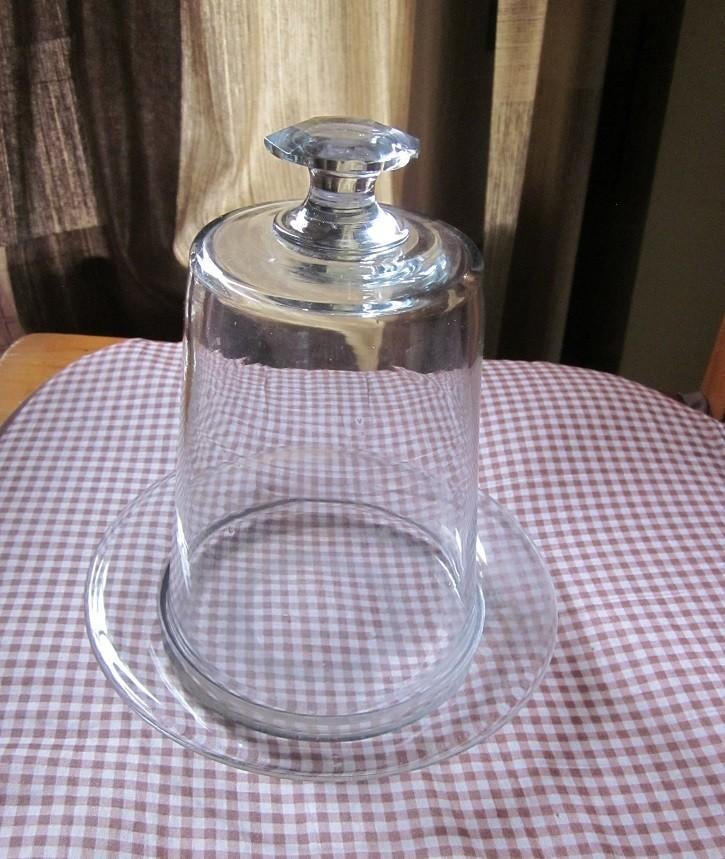 stolp glas brocant glazen cloche kerst deco pasen rond ovaal, Antiek en Kunst, Ophalen of Verzenden