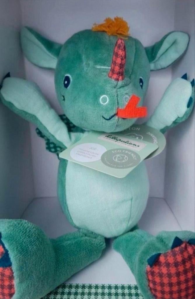 Lilliputiens Joe draak NIEUW knuffel met doos, Ophalen of Verzenden, Nieuw, Overige typen