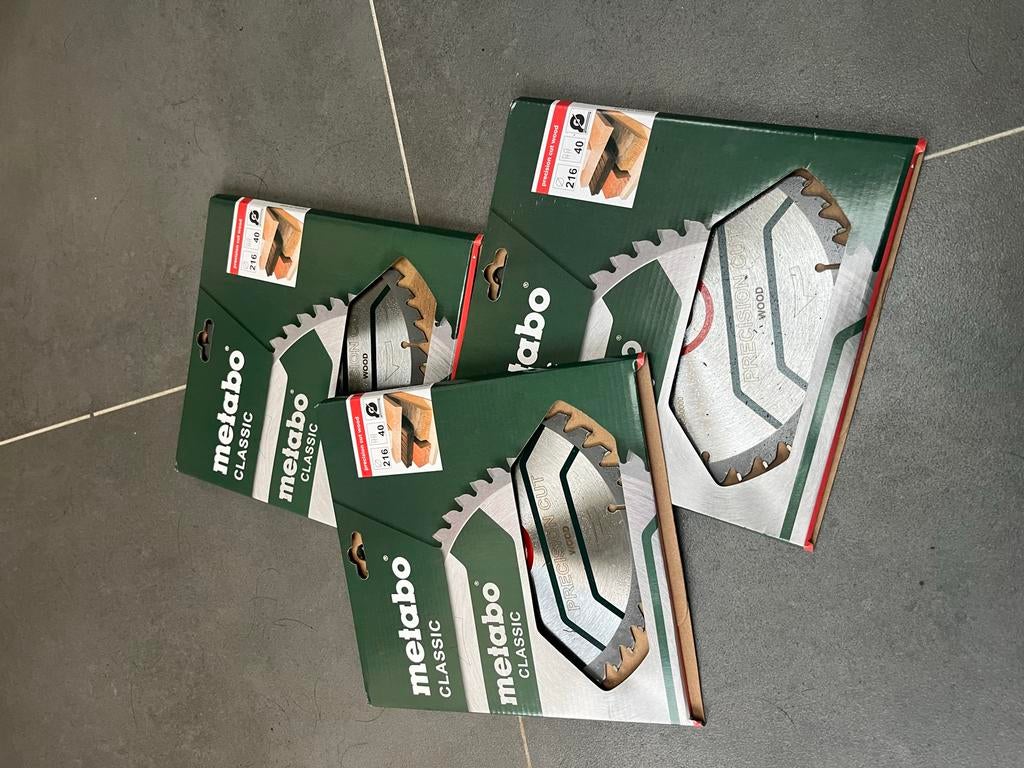 Metabo KGS Zaagbladen 216mm - Nieuw! Voor afkortzaag, Doe-het-zelf en Verbouw, Gereedschap | Zaagmachines, -, 70 mm of meer, -