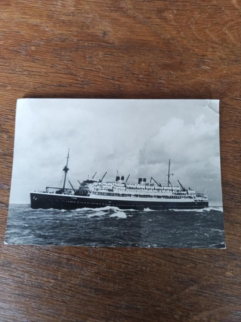 M.s. Johan van Oldenbarnevelt oude kaart., Verzamelen, Ophalen of Verzenden, Kaart, Foto of Prent