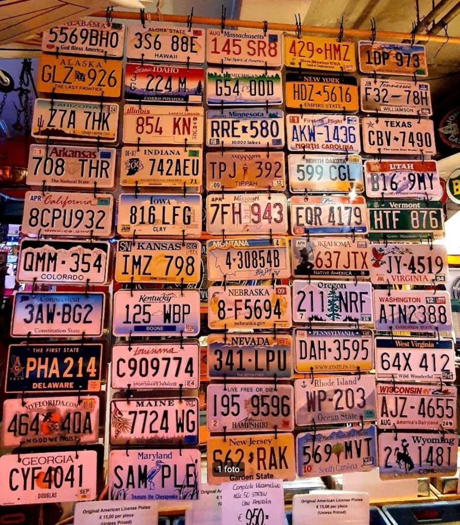 Oude kentekenplaten USA Amerika VS kenteken bord vintage, Ophalen of Verzenden, Gebruikt, Auto's