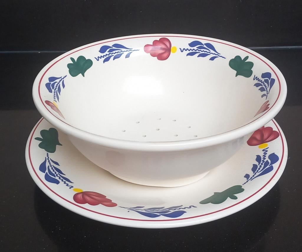 Boerenbont grote fruittest, Huis en Inrichting, Ophalen of Verzenden, Zo goed als nieuw, Bord(en), Aardewerk