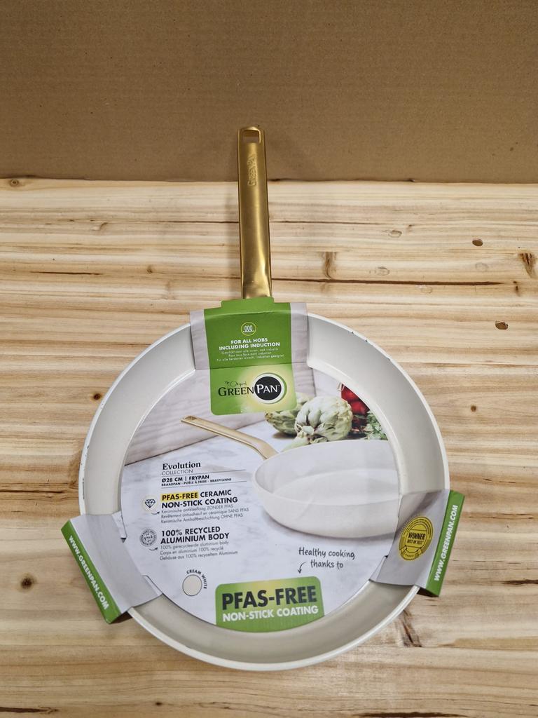 GreenPan Evolution Koekenpan 28cm - Nieuwstaat!, Inductieplaat, Aluminium, Ophalen of Verzenden, Zo goed als nieuw