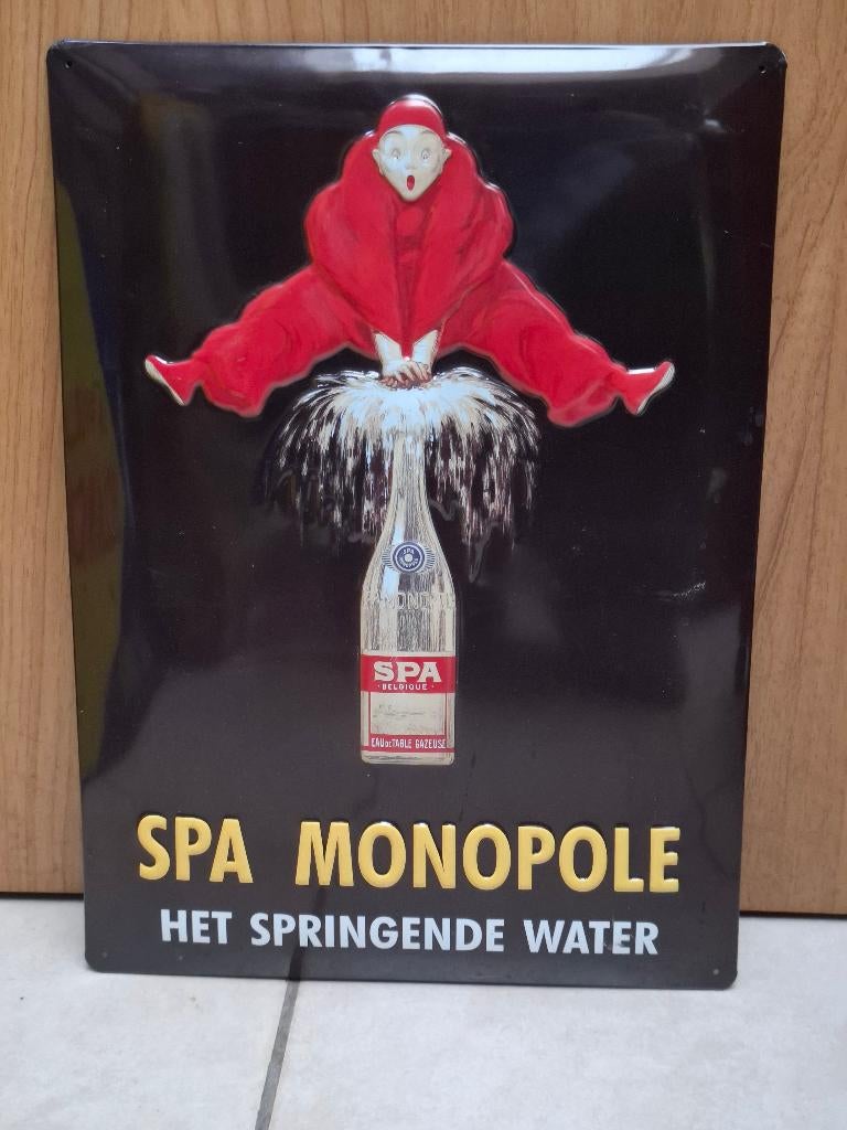 Reclamebord Spa Monopole, Verzamelen, Merken en Reclamevoorwerpen, Ophalen of Verzenden, Nieuw, Reclamebord