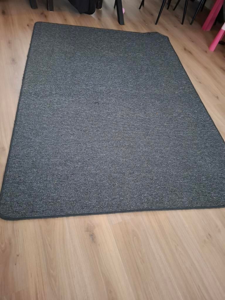 Vloerkleed donkergrijs, Ophalen of Verzenden, Gebruikt, Rechthoekig, 200 cm of meer