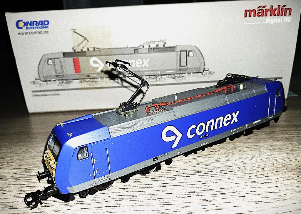Märklin 36855  BR 185 in blauwe uitvoering van Connex, Hobby en Vrije tijd, Modeltreinen | H0, Wisselstroom, Locomotief, Ophalen of Verzenden
