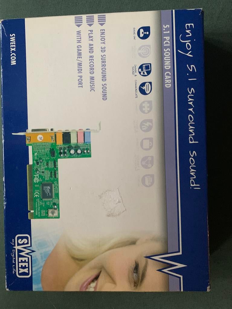 Sweex 5.1 PCI Sound Card, Computers en Software, Geluidskaarten, Ophalen of Verzenden