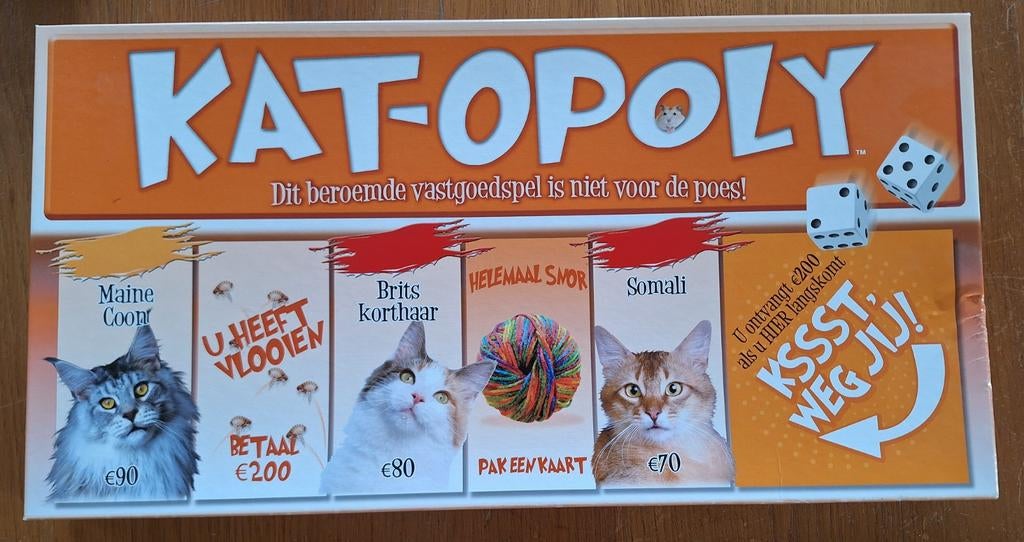 KAT-OPOLY erg leuk bordspel vanaf 8 jaar, Hobby en Vrije tijd, Gezelschapsspellen | Bordspellen, Ophalen of Verzenden