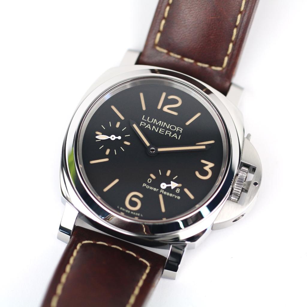 Panerai Luminor 8 Days Power Reserve 44 (Zeer goed/ 12-2018), Overige merken, Leer, Staal, Polshorloge