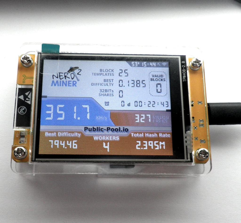 BTC NerdMiner V2 lottery miner 350KH/s, Verzenden, Nieuw, NerdMiner V2