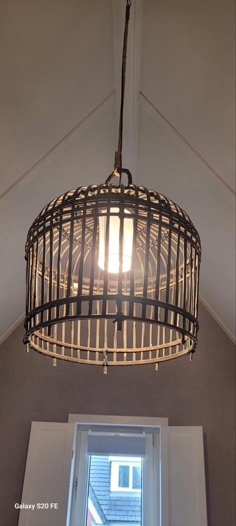 Riviera hanglamp San Carlos bamboe, zwart, Ophalen, Minder dan 50 cm