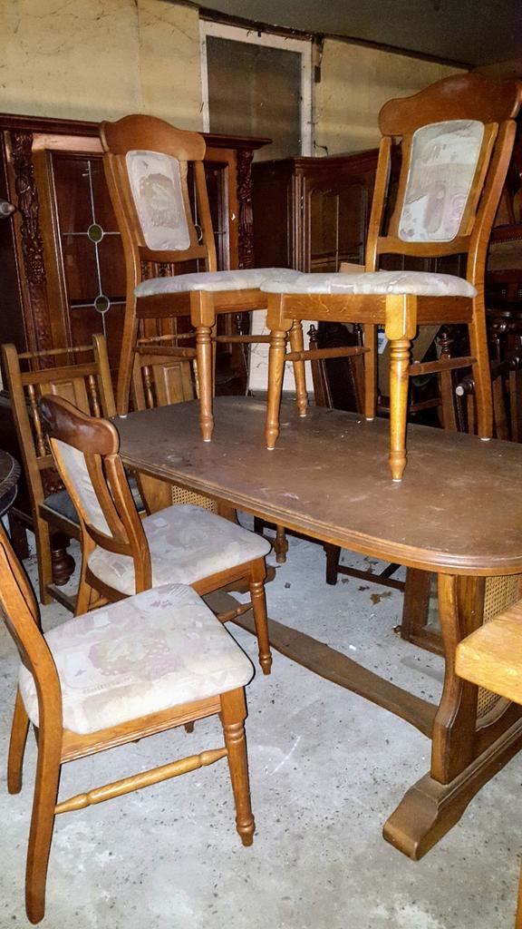 Eiken eetkamers stoelen, Huis en Inrichting, Stoelen, Ophalen, Bruin