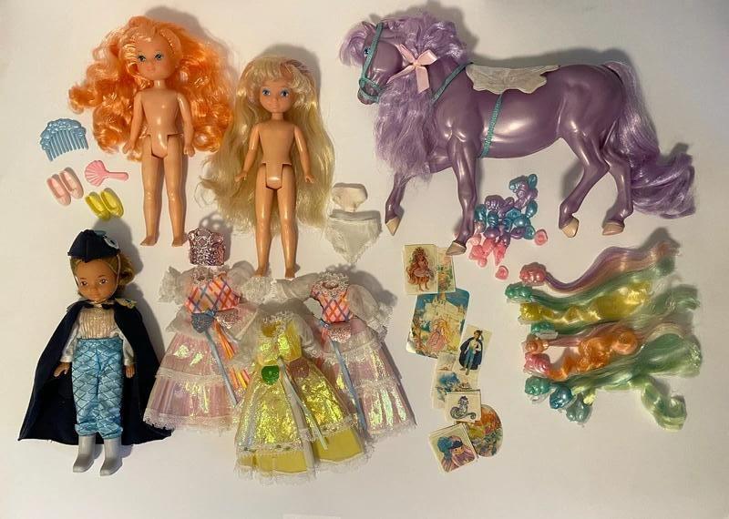 Lot Lady Lovely Locks Dame Bouceline Pixie tail Prince Horse, Verzamelen, Poppen, Zo goed als nieuw, Pop, Ophalen of Verzenden