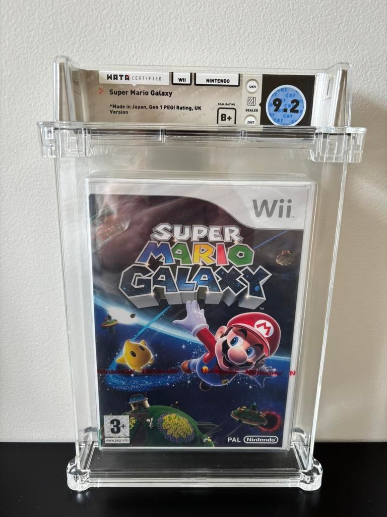 Super mario galaxy wii sealed 9.2 A+ wata graded 2007, Spelcomputers en Games, Avontuur en Actie, 1 speler, Ophalen of Verzenden