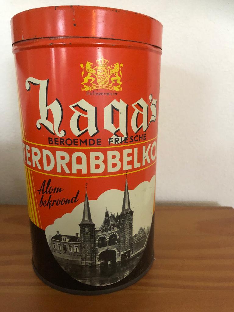 Blik Haga’s drabbelkoek, Verzamelen, Ophalen of Verzenden, Gebruikt, Koek(jes), Overige merken