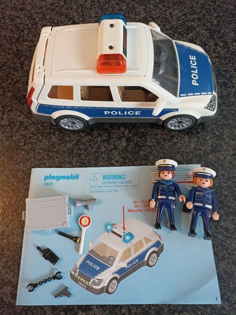 PLAYMOBIL City Action Politiepatrouille met licht en geluid, Ophalen of Verzenden, Zo goed als nieuw, Complete set