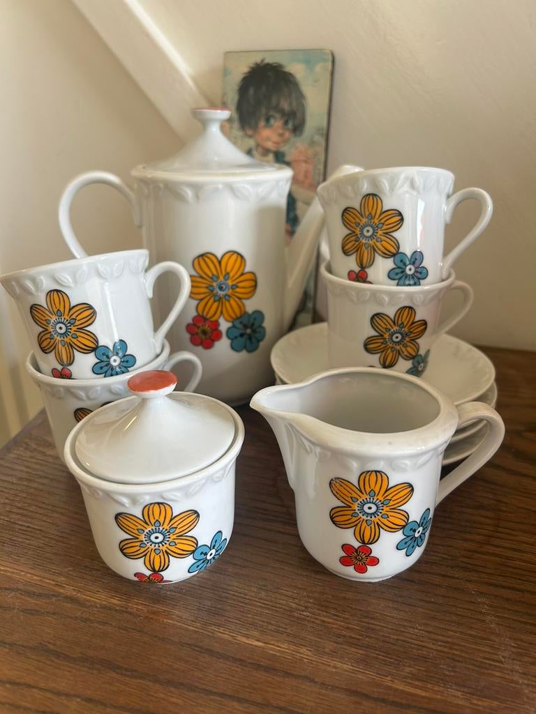 Vintage porseleinen kinderservies bloemen, Ophalen of Verzenden, Overige typen