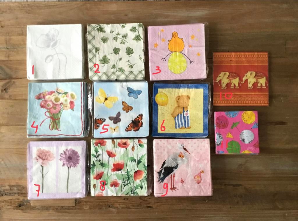 Papieren servetten voor o.a. Decoupage, Ophalen of Verzenden, Nieuw