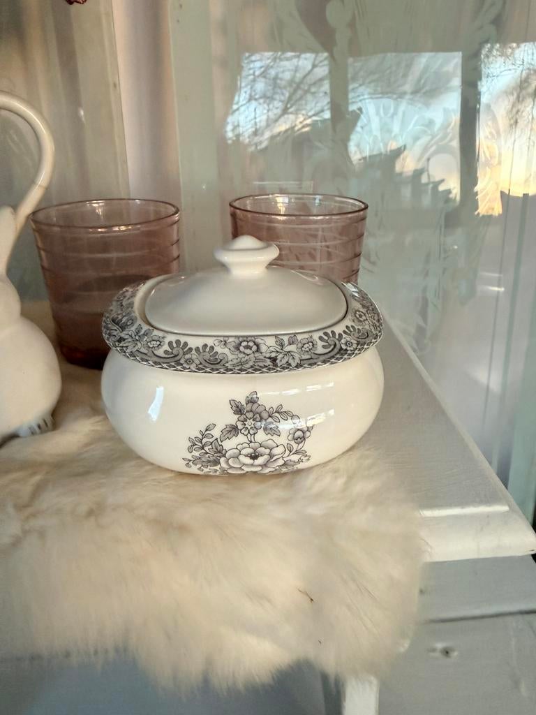Spode delamare Rural suikerpot izgst, Ophalen, Zo goed als nieuw, Porselein, Bord of Schaal