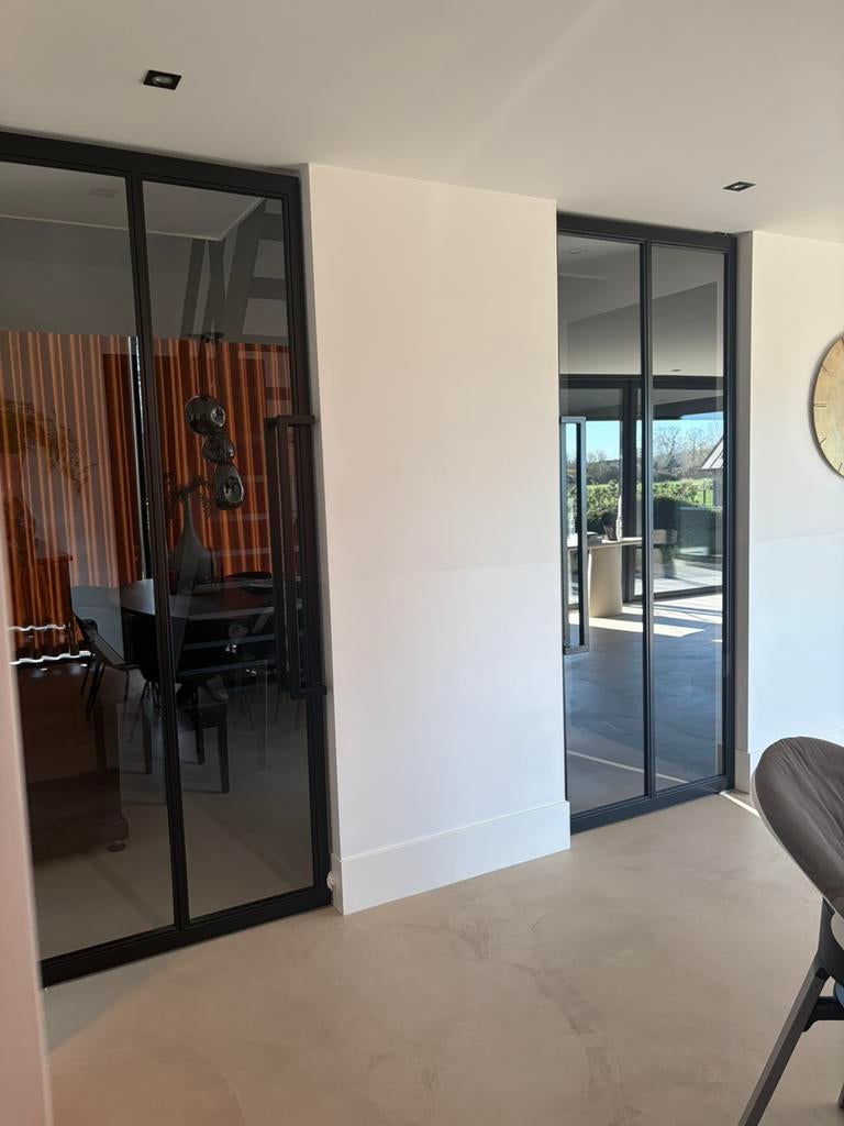 Stalen deuren zwart, Ophalen, Zo goed als nieuw, Binnendeur, 215 cm of meer