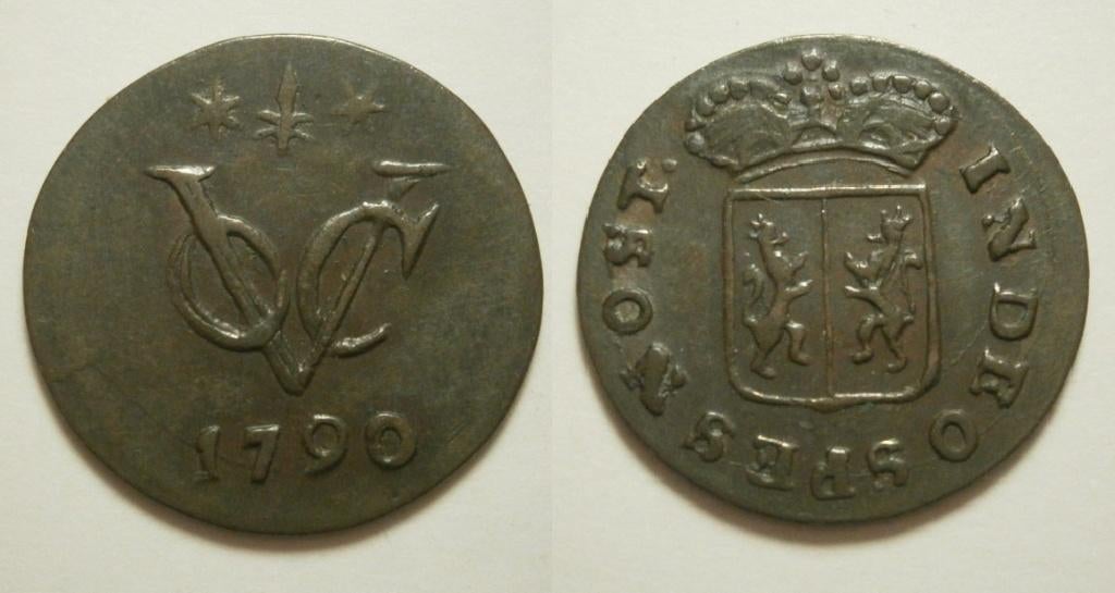 3] Gelderland ½ VOC Duit 1790, Postzegels en Munten, Munten | Nederland, Ophalen of Verzenden, Vóór koninkrijk, 1 cent, Losse munt