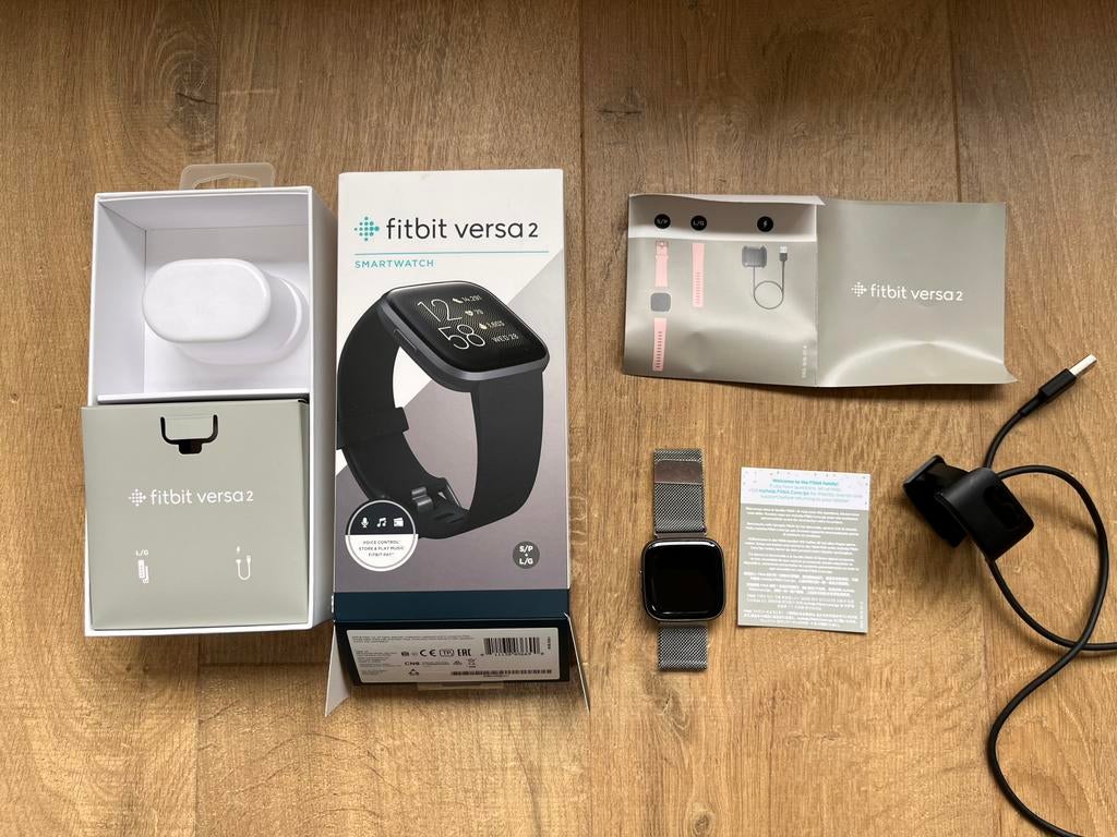 Fitbit Versa 2 - smartwatch, Ophalen, Zo goed als nieuw, Zwart, Android