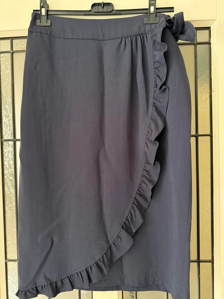 Acote * mooie wikkel rok ( maat 1=36) Opruiming!, Verzenden, Maat 36 (S), Blauw, Onder de knie