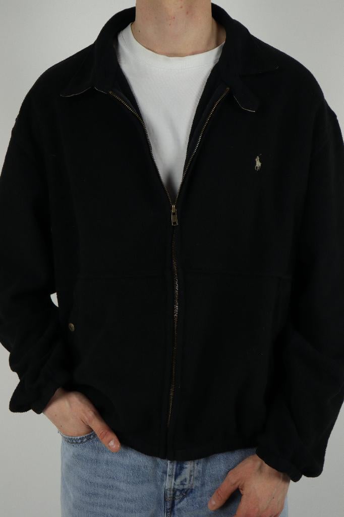 Ralph Lauren teddy jas - L, Maat 52/54 (L), -, Zwart, -