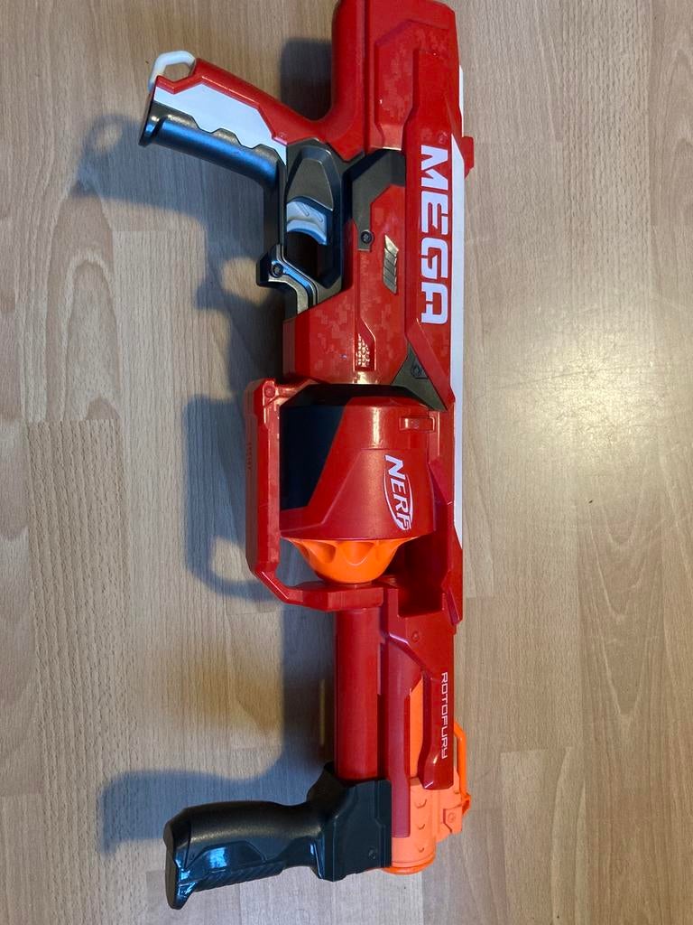 Nerf N-Strike Mega RotoFury blaster, Ophalen, Zo goed als nieuw