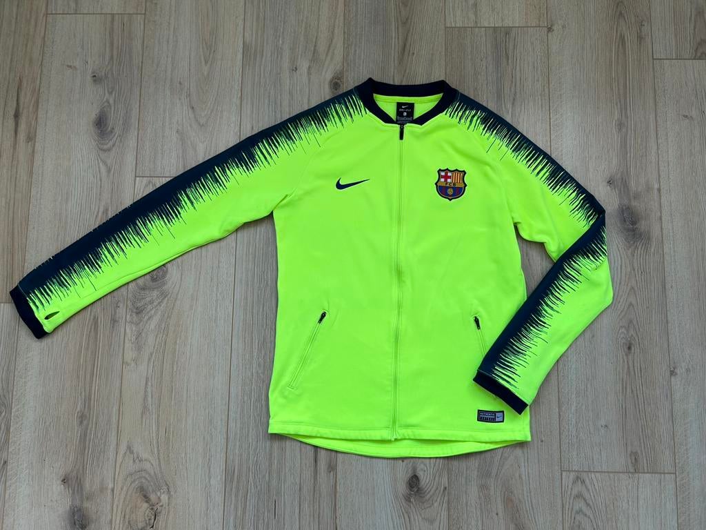 Nike Dri Fit FCB Barcelona fleece vest neon fluor mt 164 170, Kinderen en Baby's, Kinderkleding | Maat 164, Ophalen of Verzenden