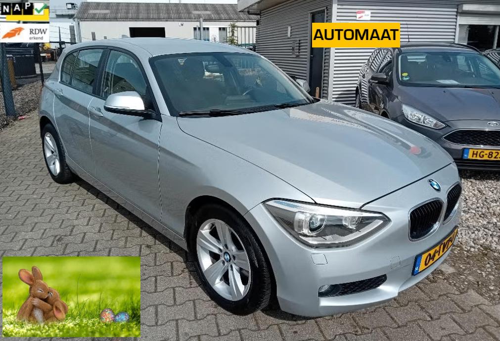 BMW 1-Serie 116I 100KW 5 DEURS AUTOMAAT! BJ2012 NIEUWE APK!, Zwart, 4 cilinders, Origineel Nederlands, 650 kg