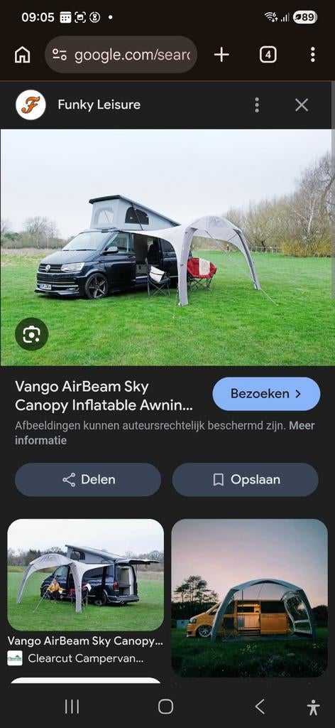 Eenvoudige kleine vango airbeam luifel, Ophalen